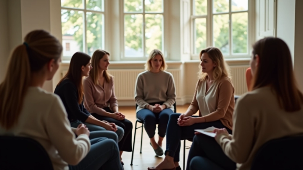 Atelier Limites Bienveillantes avec Véronique Marchand, groupe de professionnels en discussion bienveillante, espace lumineux et accueillant
