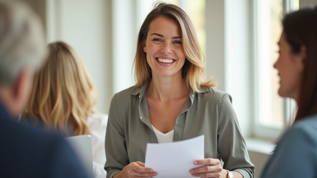 Femme souriante en train de prendre des notes lors d'un atelier